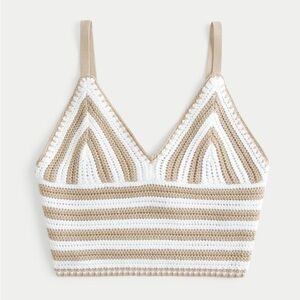 Hollister XL Gilly Hicks cotton crochet crop top